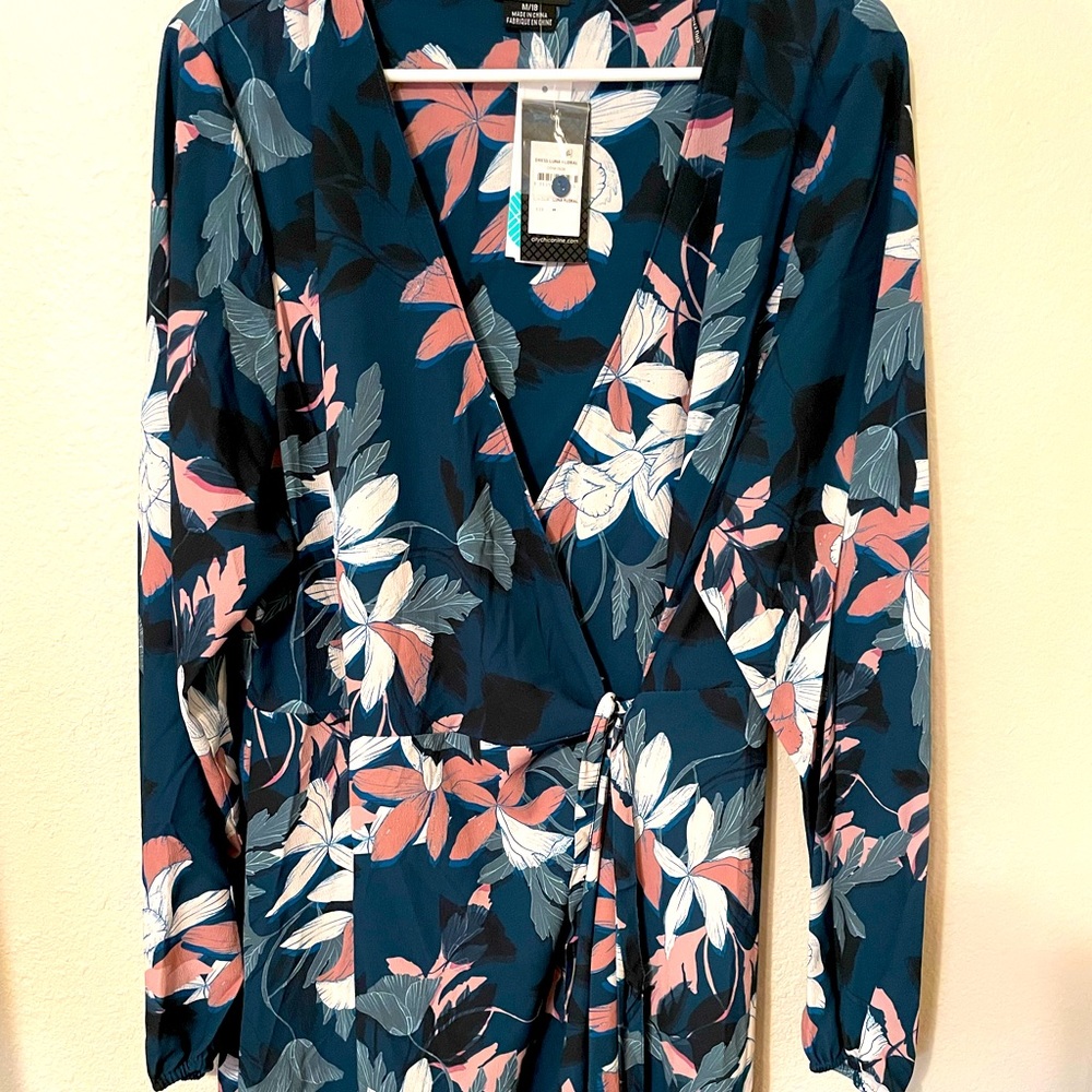 Floral wrap dress, stitch fix